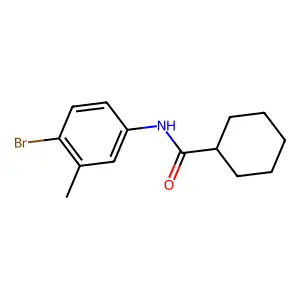 N-(4-bromo-3-methylphenyl)cyclohexanecarboxamide structure