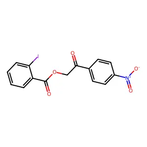 2-(4-Nitrophenyl)-2-oxoethyl 2-iodobenzoate structure