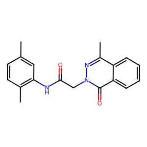 N-(2,5-dimethylphenyl)-2-(4-methyl-1-oxophthalazin-2-yl)acetamide structure