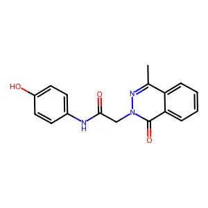 N-(4-hydroxyphenyl)-2-(4-methyl-1-oxophthalazin-2(1H)-yl)acetamide structure