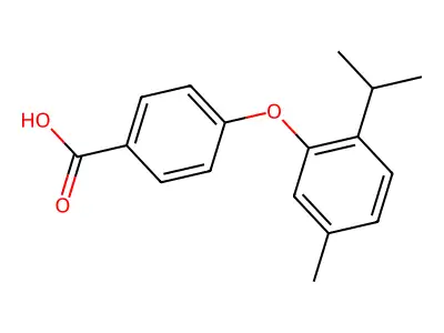 4-[5-Methyl-2-(propan-2-yl)phenoxy]benzoic acid structure