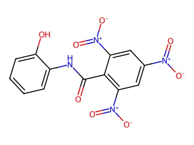 N-(2-hydroxyphenyl)-2,4,6-trinitrobenzamide structure