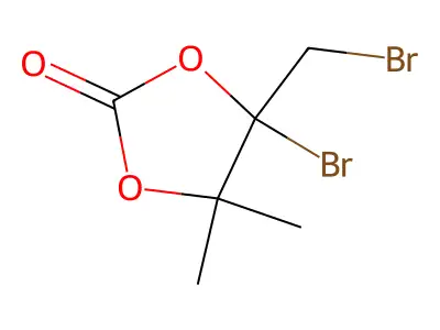 4-Bromo-4-(bromomethyl)-5,5-dimethyl-1,3-dioxolan-2-one structure
