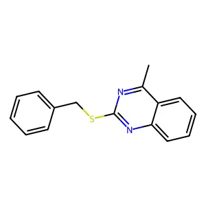 2-(Benzylsulfanyl)-4-methylquinazoline structure