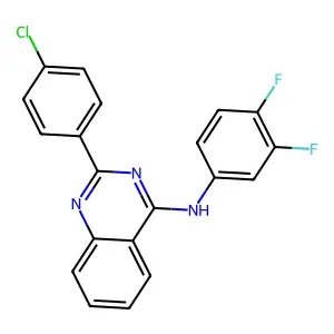 2-(4-chlorophenyl)-N-(3,4-difluorophenyl)quinazolin-4-amine structure