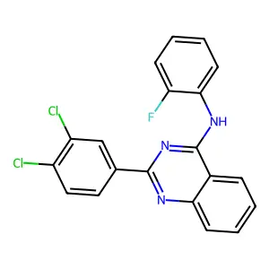 2-(3,4-dichlorophenyl)-N-(2-fluorophenyl)quinazolin-4-amine structure