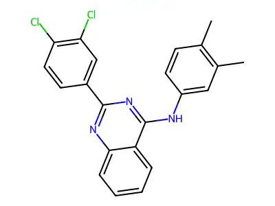 2-(3,4-dichlorophenyl)-N-(3,4-dimethylphenyl)quinazolin-4-amine structure