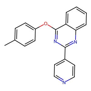 4-(4-Methylphenoxy)-2-pyridin-4-ylquinazoline structure