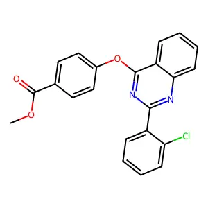 Methyl 4-[2-(2-chlorophenyl)quinazolin-4-yl]oxybenzoate structure