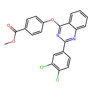 Methyl 4-{[2-(3,4-dichlorophenyl)-4-quinazolinyl]oxy}benzoate structure