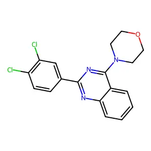 4-[2-(3,4-Dichlorophenyl)quinazolin-4-yl]morpholine structure