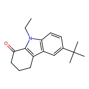 6-tert-butyl-9-ethyl-3,4-dihydro-2H-carbazol-1-one structure