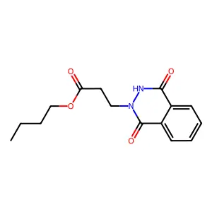 butyl 3-(1,4-dioxo-3,4-dihydrophthalazin-2(1H)-yl)propanoate structure