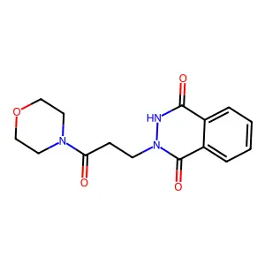2-(3-Morpholino-3-oxopropyl)-2,3-dihydrophthalazine-1,4-dione structure