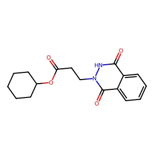 cyclohexyl 3-(1,4-dioxo-3H-phthalazin-2-yl)propanoate structure