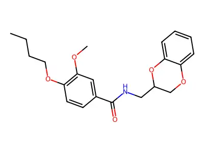 4-butoxy-N-((2,3-dihydrobenzo[b][1,4]dioxin-2-yl)methyl)-3-methoxybenzamide structure