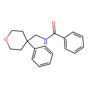 N-[(4-phenyloxan-4-yl)methyl]benzamide structure