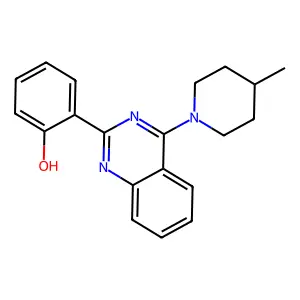 2-(4-(4-Methylpiperidin-1-yl)quinazolin-2-yl)phenol structure