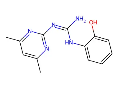 2-(4,6-Dimethylpyrimidin-2-yl)-1-(2-hydroxyphenyl)guanidine structure