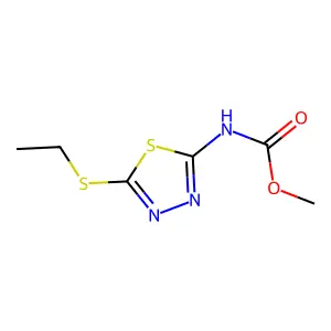 Methyl 5-(ethylsulfanyl)-1,3,4-thiadiazol-2-ylcarbamate structure