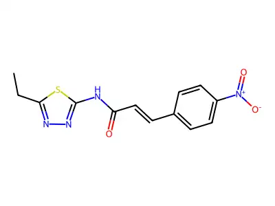(E)-N-(5-ethyl-1,3,4-thiadiazol-2-yl)-3-(4-nitrophenyl)prop-2-enamide structure