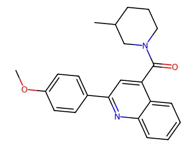 [2-(4-Methoxyphenyl)quinolin-4-yl]-(3-methylpiperidin-1-yl)methanone structure