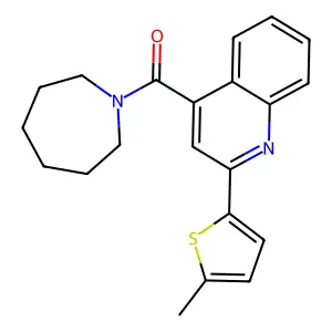 Azepan-1-yl-[2-(5-methylthiophen-2-yl)quinolin-4-yl]methanone structure