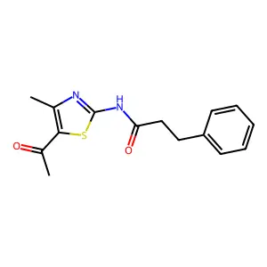 N-(5-Acetyl-4-methyl-1,3-thiazol-2-yl)-3-phenylpropanamide structure
