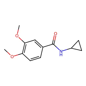 N-cyclopropyl-3,4-dimethoxybenzamide structure