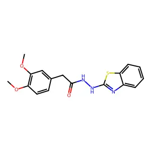 N'-(1,3-benzothiazol-2-yl)-2-(3,4-dimethoxyphenyl)acetohydrazide structure