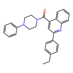 [2-(4-Ethylphenyl)quinolin-4-yl]-(4-phenylpiperazin-1-yl)methanone structure