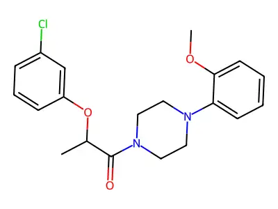 2-(3-Chlorophenoxy)-1-[4-(2-methoxyphenyl)piperazin-1-yl]propan-1-one structure