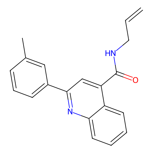 N-allyl-2-(3-methylphenyl)-4-quinolinecarboxamide structure