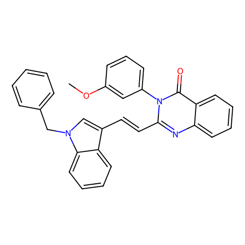 2-[(E)-2-(1-benzylindol-3-yl)ethenyl]-3-(3-methoxyphenyl)quinazolin-4-one structure