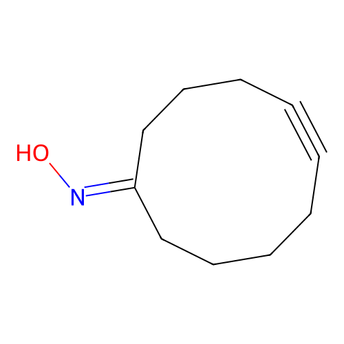 N-cyclodec-5-yn-1-ylidenehydroxylamine structure