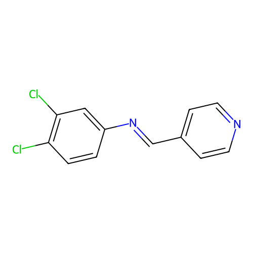 N-(3,4-dichlorophenyl)-1-pyridin-4-ylmethanimine structure