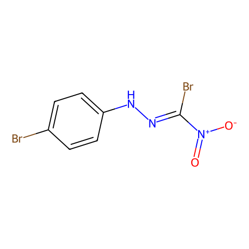 N-(4-bromophenyl)-1-nitromethanehydrazonoyl bromide structure