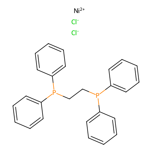 二氯化[1,2-二(二苯基膦基)乙烷]镍 structure