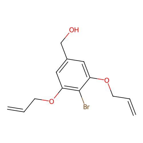 (3,5-Bis-allyloxy-4-bromo-phenyl)-methanol structure