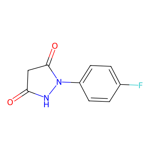 1-(4-Fluorophenyl)pyrazolidine-3,5-dione structure