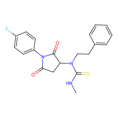 1-(1-(4-Fluorophenyl)-2,5-dioxopyrrolidin-3-yl)-3-methyl-1-phenethylthiourea structure