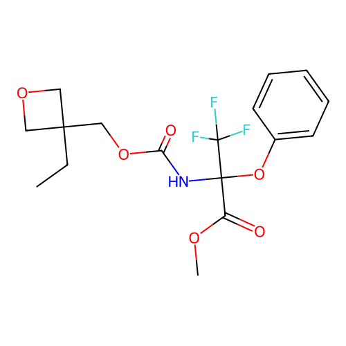methyl 2-[(3-ethyloxetan-3-yl)methoxycarbonylamino]-3,3,3-trifluoro-2-phenoxypropanoate structure