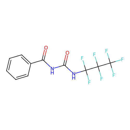 N-[(heptafluoropropyl)carbamoyl]benzamide structure