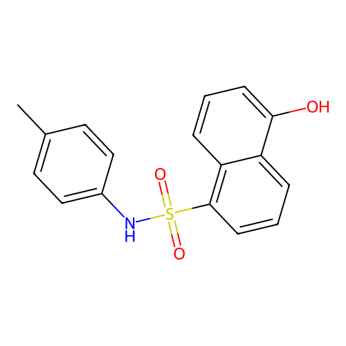 5-hydroxy-N-(4-methylphenyl)naphthalene-1-sulfonamide structure