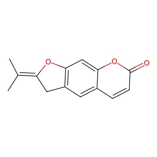 2-(propan-2-ylidene)-2,3-dihydro-7H-furo[3,2-g]chromen-7-one structure