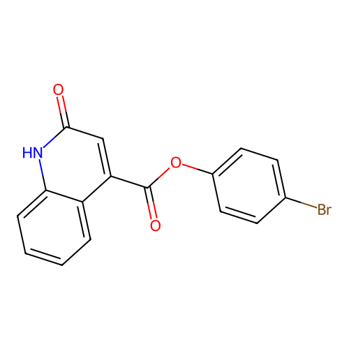 4-Bromophenyl 2-hydroxyquinoline-4-carboxylate structure