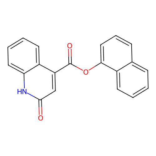Naphthalen-1-yl 2-hydroxyquinoline-4-carboxylate structure