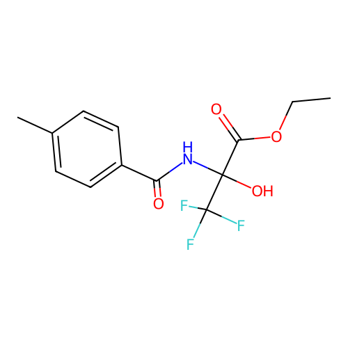 ethyl 3,3,3-trifluoro-2-hydroxy-N-[(4-methylphenyl)carbonyl]alaninate structure