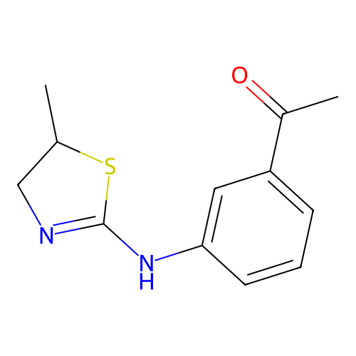 1-{3-[(5-Methyl-4,5-dihydro-1,3-thiazol-2-yl)amino]phenyl}ethanone structure