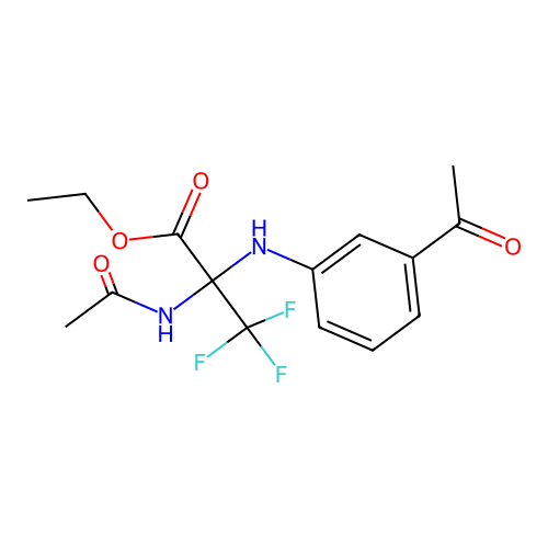 ethyl N-acetyl-2-[(3-acetylphenyl)amino]-3,3,3-trifluoroalaninate structure